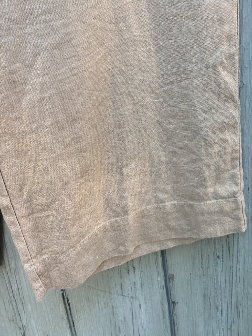 Joie Metallic Linen Wide-Leg Pants | Rose Gold | Size L | NWT - Picture 2 of 6
